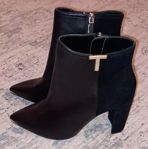 Ted Baker Black leather Ankle Boots size 40.5 New With Tags